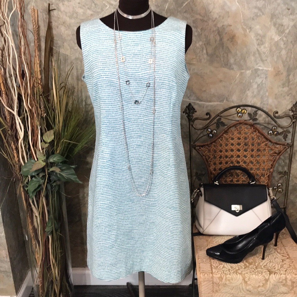 Charlotte kellogg 🌹 Palm Beach stunning Teal blue white dress